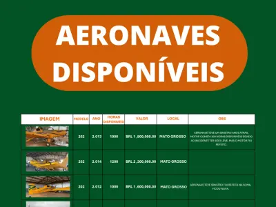 Aeronaves Embraer, Ipanema 202/203, Disponíveis à venda — foto do anúncio